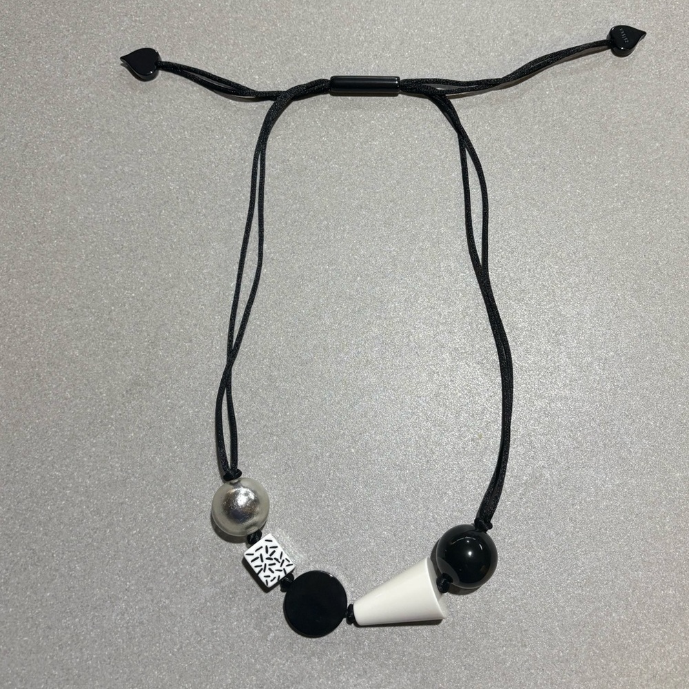 Abiste NEW black, white, silver necklace from
Tokyo, Japan